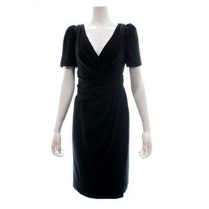 CAROLYNE ROEHM ASYMMETRICAL SHORT SLEEVED DRESS